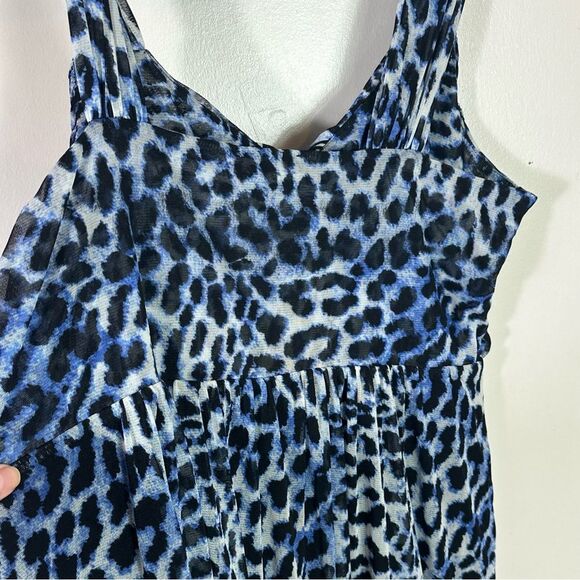 INC International Concepts Blue and Black Patterned Dress - Picture 4 of 10